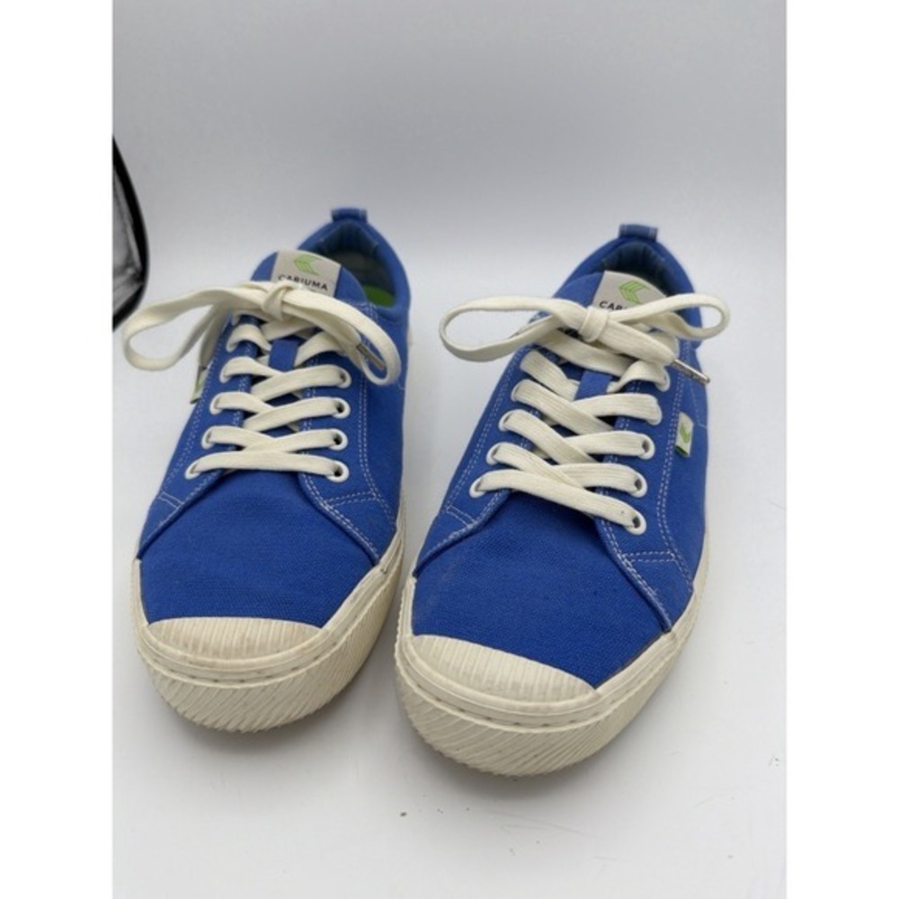 Cariuma OCA Low Blue Canvas Sneakers Mens 10.5 Womens 12 Lace Up Shoes.     1626